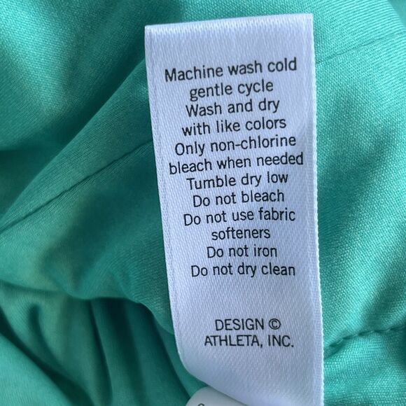 Athleta Puffer Vest Womens XXS Green Full Zip Zipper Pockets Colorful Quilted - Picture 9 of 13